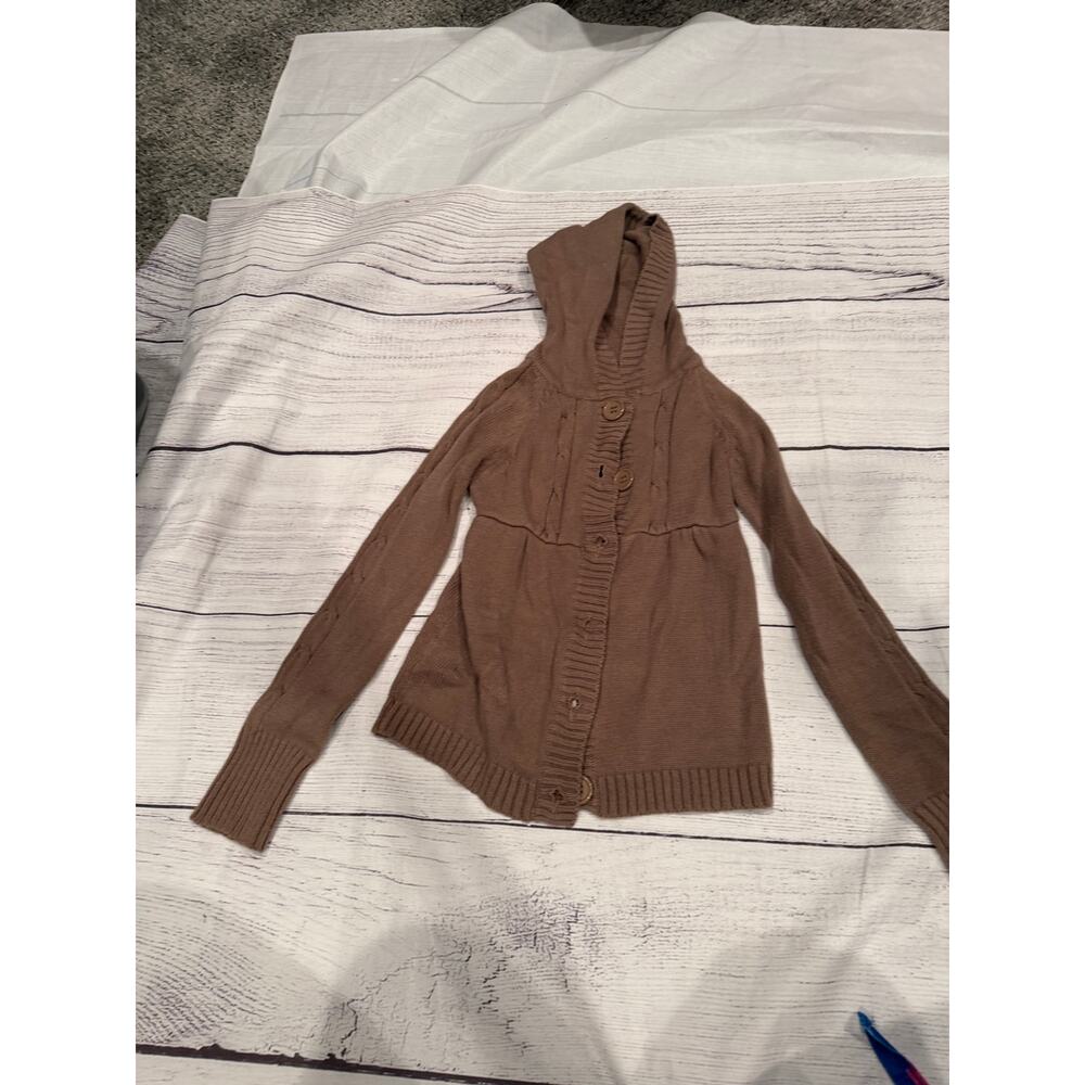 Dream Star Hooded Button Down Sweater Size Girls S (7/8)